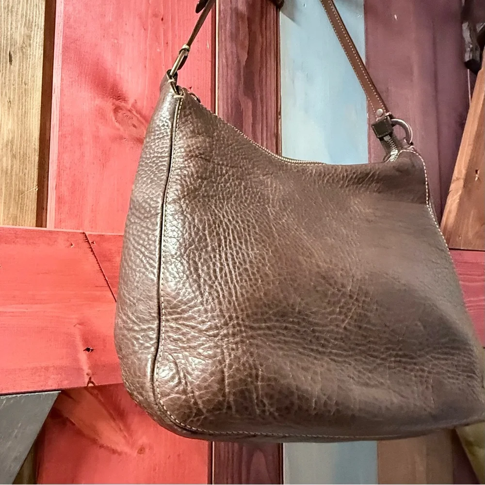 ✨ Vintage Coach Pebbled Leather Hobo Bag | Brown | Classic Brass Hardware